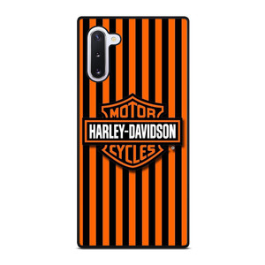 HARLEY DAVIDSON MOTOR CYCLES ORANGE STRIPE  Samsung Galaxy Note 10 Case Cover