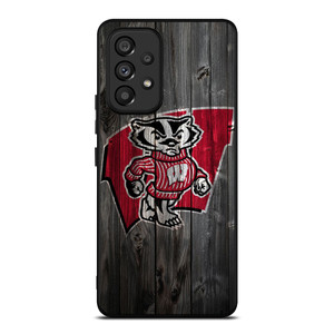WISCONSIN BADGERS WOOD LOGO Samsung Galaxy A53 Case Cover WISCONSIN BADGERS WOOD LOGO Samsung Galaxy A53 Case Cover