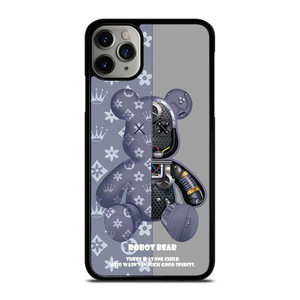 BEAR BRICK KAWS ROBOT GREY iPhone 11 Pro Max Case Cover BEAR BRICK KAWS ROBOT GREY iPhone 11 Pro Max Case Cover