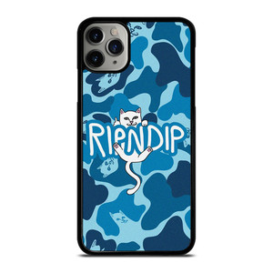 RIPNDIP CAT CAMO BLUE iPhone 11 Pro Max Case Cover