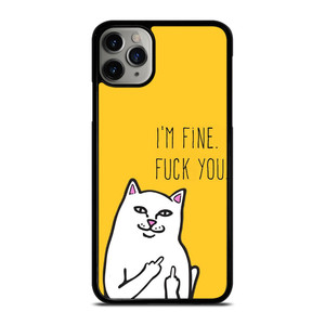 RIPNDIP CAT FUCK YOU iPhone 11 Pro Max Case Cover