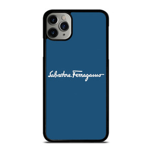 SALVATORE FERRAGAMO BLUE LOGO iPhone 11 Pro Max Case Cover