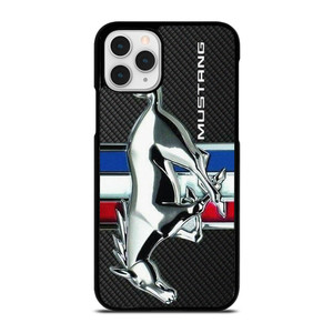 FORD MUSTANG METAL CARBON EMBLEM  iPhone 11 Pro Case Cover
