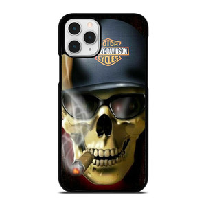 HARLEY DAVIDSON MOTOR SKULL SMOKING  iPhone 11 Pro Case Cover