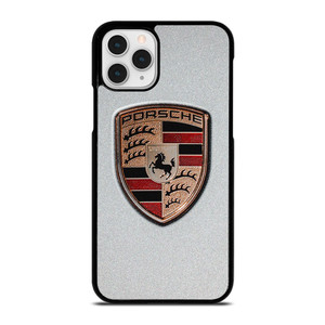 PORSCHE SILVER METAL EMBLEM  iPhone 11 Pro Case Cover