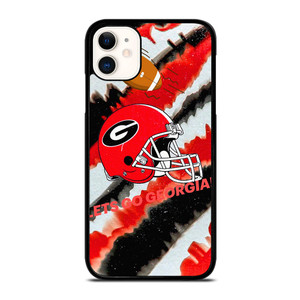 GEORGIA BULLDOGS FOOTBALL PSYCHEDELIC ART iPhone 11 Case Cover GEORGIA BULLDOGS FOOTBALL PSYCHEDELIC ART iPhone 11 Case Cover