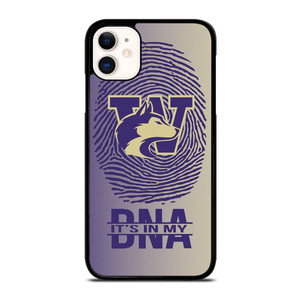 WASHINGTON HUSKIES DNA FOOTBALL  iPhone 11 Case Cover WASHINGTON HUSKIES DNA FOOTBALL  iPhone 11 Case Cover