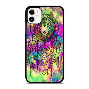 WHITE WOLF DREAMCATCHER TIE DIE  iPhone 11 Case Cover