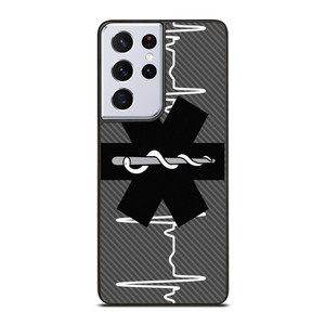 EMT EMS REGISTERED PARAMEDIC LOGO CARBON Samsung Galaxy S21 Ultra Case Cover EMT EMS REGISTERED PARAMEDIC LOGO CARBON Samsung Galaxy S21 Ultra Case Cover