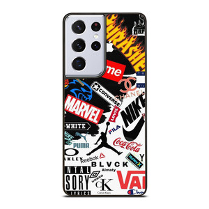 HYPE BEAST FASHION BRAND LOGO COLLAGE Samsung Galaxy S21 Ultra Case Cover
