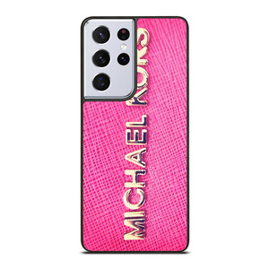 MICHAEL KORS PINK LEATHER Samsung Galaxy S21 Ultra Case Cover