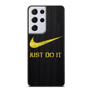 NIKE JUST DO IT WOOD LOGO YELLOW Samsung Galaxy S21 Ultra Case Cover