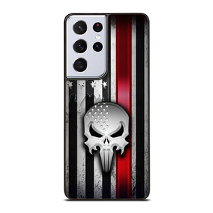 THE PUNISHER AMERICAN FLAG METAL Samsung Galaxy S21 Ultra Case Cover