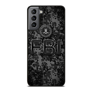 FEDERAL BUREAU OF INVESTIGATION FBI BLACK CAMO Samsung Galaxy S21 Plus Case Cover
