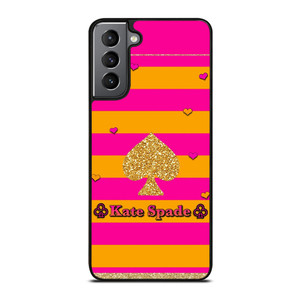 KATE SPADE PINK ORANGE STRIPE Samsung Galaxy S21 Plus Case Cover