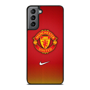 MANCHESTER UNITED NIKE RED CARBON Samsung Galaxy S21 Plus Case Cover