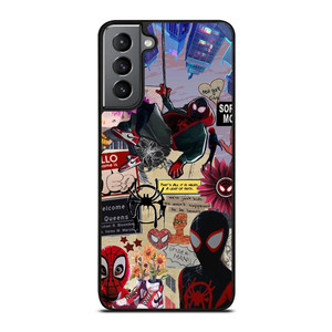 SPIDERMAN INTO THE SPIDER VERSE COLLAGE Samsung Galaxy S21 Plus Case Cover SPIDERMAN INTO THE SPIDER VERSE COLLAGE Samsung Galaxy S21 Plus Case Cover