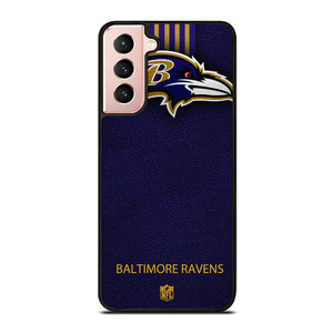 BALTIMORE RAVENS NFL LEATHER LOGO Samsung Galaxy S21 Case Cover