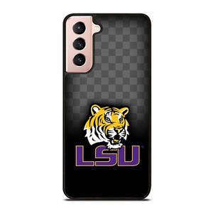 LSU TIGERS FOOTBALL CHECKERBOARD LOGO Samsung Galaxy S21 Case Cover