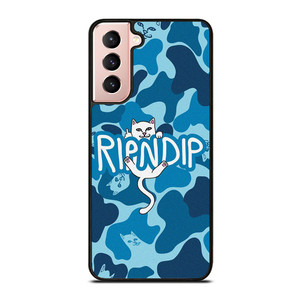 RIPNDIP CAT CAMO BLUE Samsung Galaxy S21 Case Cover RIPNDIP CAT CAMO BLUE Samsung Galaxy S21 Case Cover