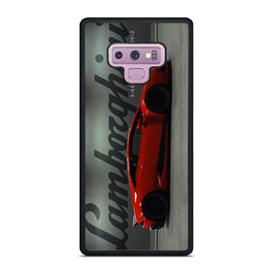 LAMBORGHINI HURACAN RED LOGO Samsung Galaxy Note 9 Case Cover LAMBORGHINI HURACAN RED LOGO Samsung Galaxy Note 9 Case Cover
