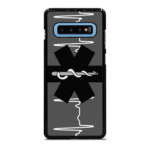 EMT EMS REGISTERED PARAMEDIC LOGO CARBON Samsung Galaxy S10 Plus Case Cover