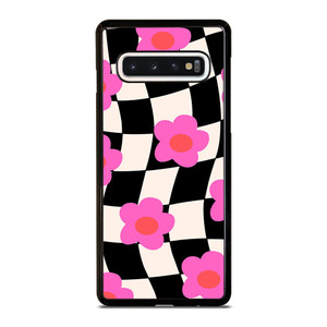 CHECKERED AESTHETIC DAISY FLOWER Samsung Galaxy S10 Case Cover