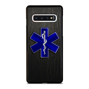 EMT EMS REGISTERED PARAMEDIC LEATHER SYMBOL Samsung Galaxy S10 Case Cover