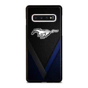 FORD MUSTANG BLLUE CARBON EMBLEM Samsung Galaxy S10 Case Cover