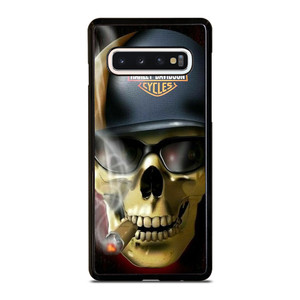 HARLEY DAVIDSON MOTOR SKULL SMOKING Samsung Galaxy S10 Case Cover HARLEY DAVIDSON MOTOR SKULL SMOKING Samsung Galaxy S10 Case Cover