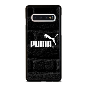 PUMA BLACK WALL TEXTURE Samsung Galaxy S10 Case Cover PUMA BLACK WALL TEXTURE Samsung Galaxy S10 Case Cover