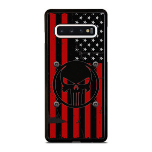 PUNISHER RED BLACK AMERICAN FLAG Samsung Galaxy S10 Case Cover PUNISHER RED BLACK AMERICAN FLAG Samsung Galaxy S10 Case Cover