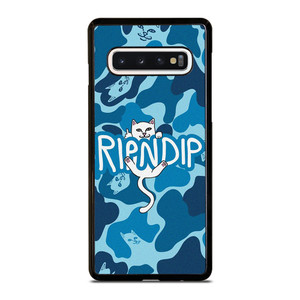 RIPNDIP CAT CAMO BLUE Samsung Galaxy S10 Case Cover RIPNDIP CAT CAMO BLUE Samsung Galaxy S10 Case Cover