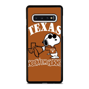 TEXAS LONGHORNS SNOOPY CARTOON Samsung Galaxy S10 Case Cover