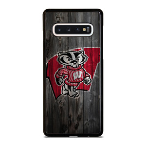 WISCONSIN BADGERS WOOD LOGO Samsung Galaxy S10 Case Cover WISCONSIN BADGERS WOOD LOGO Samsung Galaxy S10 Case Cover
