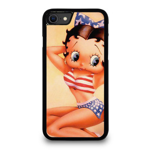 BETTY BOOP AMERICAN FLAG CARTOON iPhone SE 2020 Case Cover BETTY BOOP AMERICAN FLAG CARTOON iPhone SE 2020 Case Cover