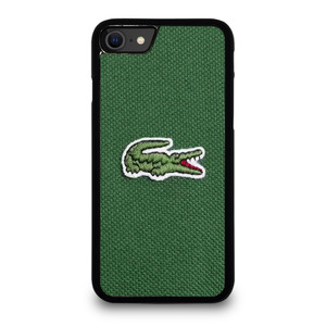 LACOSTE CROCODILE FABRIC LOGO iPhone SE 2020 Case Cover