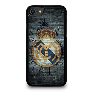 REAL MADRID FOOTBALL WOOD LOGO iPhone SE 2020 Case Cover