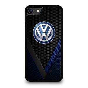 VW VOLKSWAGEN BLUE CARBON EMBLEM iPhone SE 2020 Case Cover