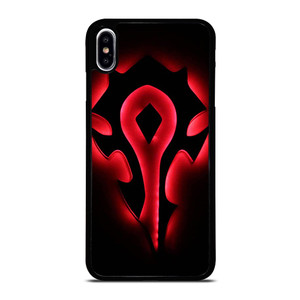 HORDE WORLD OF WARCRAFT BLACK LOGO iPhone XS Max Case Cover