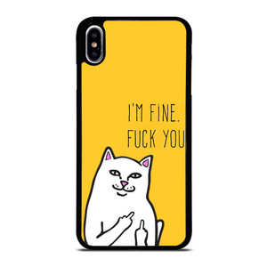 RIPNDIP CAT FUCK YOU iPhone XS Max Case Cover RIPNDIP CAT FUCK YOU iPhone XS Max Case Cover
