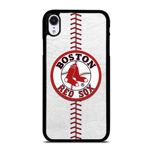 BOSTON RED SOX LEATHER STITCH iPhone XR Case Cover