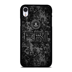 FEDERAL BUREAU OF INVESTIGATION FBI BLACK CAMO iPhone XR Case Cover