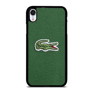 LACOSTE CROCODILE FABRIC LOGO iPhone XR Case Cover
