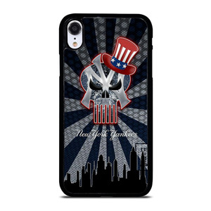 NEW YORK YANKEES BASEBALL SKULL SYMBOL iPhone XR Case Cover NEW YORK YANKEES BASEBALL SKULL SYMBOL iPhone XR Case Cover
