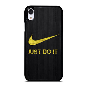 NIKE JUST DO IT WOOD LOGO YELLOW iPhone XR Case Cover
