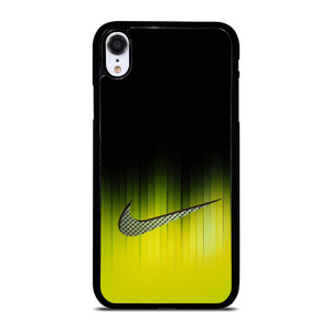 NIKE YELLOW BLACK LOGO iPhone XR Case Cover