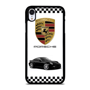 PORSCHE 911 CHECKERED EMBLEM iPhone XR Case Cover PORSCHE 911 CHECKERED EMBLEM iPhone XR Case Cover