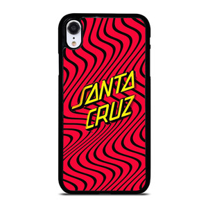 SANTA CRUZ SKATEBOARD WAVY RED iPhone XR Case Cover