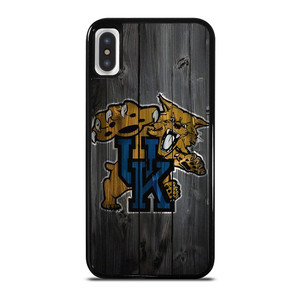 KENTUCKY WILDCATS UNIVERSITY WOOD LOGO iPhone X / XS Case Cover